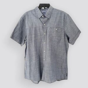 Izod Gray Casual Button Down Shirt with Classic Collar